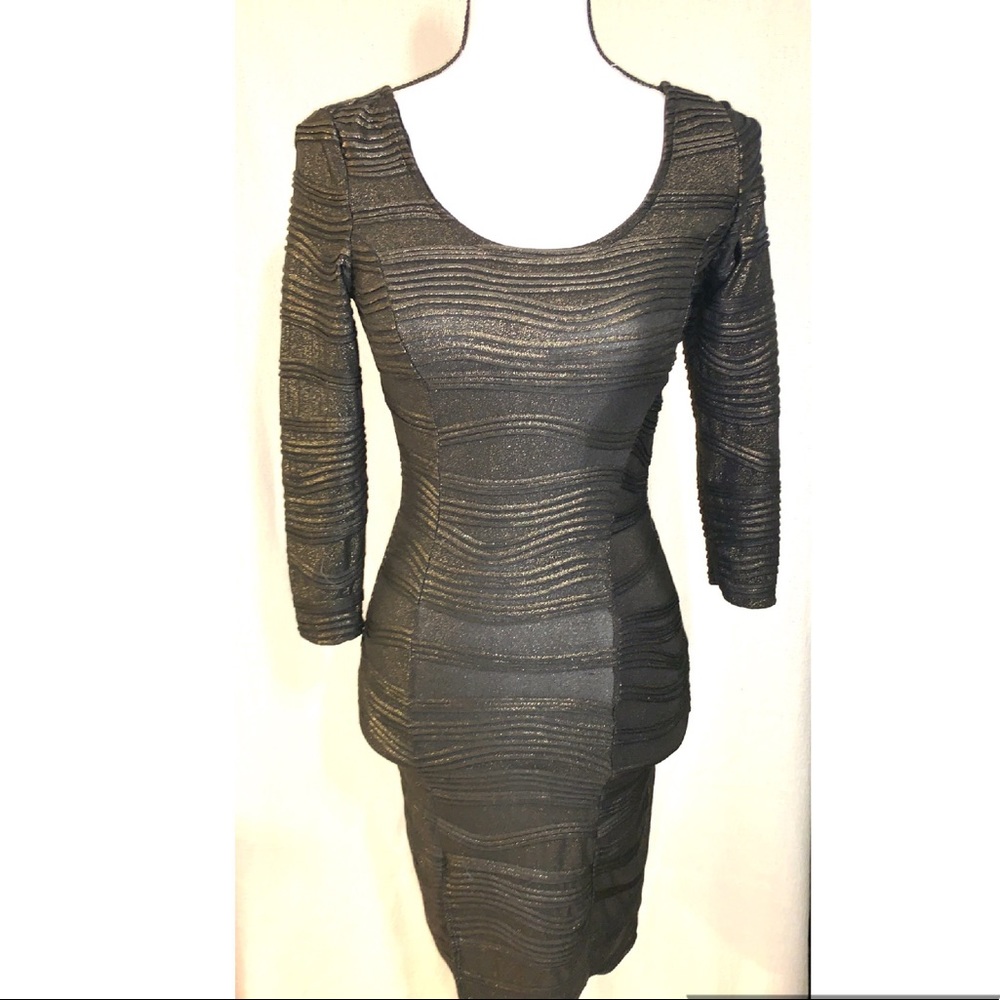 Gorgeous black and sparkling gold dress